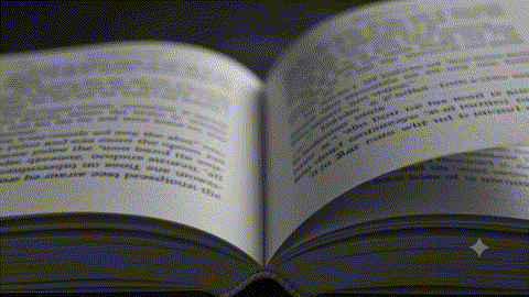 Book with pages turning